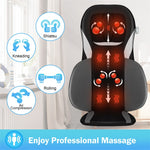 Shiatsu Back Massager Height Adjustment Massage Seat Cushion Massage Chair Pad with Heat, Kneading, Rolling & 8 Flexible Nodes