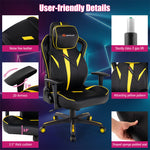 360° Swivel Gaming Chair Height Adjustable Computer Office Racing Chair High Back Video Game Chair with Wide Seat & 2D Armrest Headrest