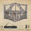 See Through Hunting Blind 2-Panel Pop Up Ground Blind Turkey Blind with 3 Shoot Through Ports, 2 Storage Pockets & Carrying Bag