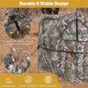 See Through Hunting Blind 2-Panel Pop Up Ground Blind Turkey Blind with 3 Shoot Through Ports, 2 Storage Pockets & Carrying Bag