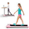 Walking Pad 2 in 1 Under Desk Treadmill 2.25 HP Portable Walking Jogging Machine for Home Office with Remote Control & LED Display