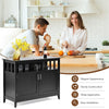 Modern Wood Buffet Storage Cabinet Freestanding Kitchen Sideboard Cabinet Dining Console Table with Storage & Adjustable Shelf