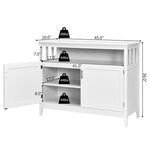 Modern Wood Buffet Storage Cabinet Freestanding Kitchen Sideboard Cabinet Dining Console Table with Storage & Adjustable Shelf