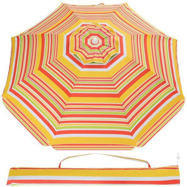 6.5 ft Beach Umbrella with Sand Anchor & Carrying Bag - Bestoutdor