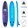 10.5' Inflatable Stand Up Paddle Board with Backpack Aluminum Paddle Pump - Purple