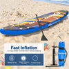 11' Inflatable Stand Up Paddle Board with Backpack Aluminum Paddle Pump