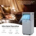 10000 BTU Portable Air Conditioner, 4-in-1 AC Unit with Fan, Dehumidifier, Sleep Mode, Remote Control, 24H Timer for Bedroom & Living Room