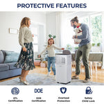 10000 BTU Portable Air Conditioner, 4-in-1 AC Unit with Fan, Dehumidifier, Sleep Mode, Remote Control, 24H Timer for Bedroom & Living Room