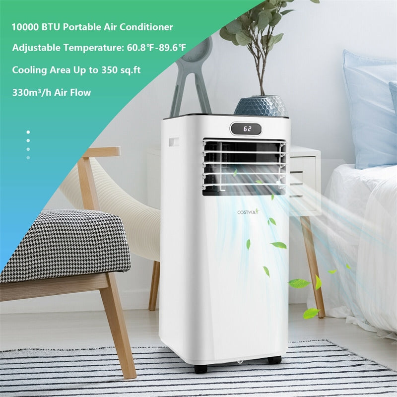 10000 BTU Portable Air Conditioner 3-In-1 Air Cooler Dehumidifier with Remote Control for Home Office