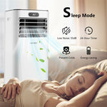10000 BTU 4-in-1 Portable Air Conditioner with Dehumidifier, Remote, 24H Timer, Window Kit, Cools 350 Sq.Ft for Living Room, Bedroom, Office