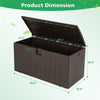 105 Gallon Outdoor Storage Deck Box All Weather Resin Lockable Garden Storage Container