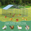 10' x 13‘ Large Metal Chicken Coop Run Walk-in Poultry Cage Hen Run House Shade Cage for Outdoor Backyard Farm