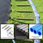 10ft 3 Legs Trampoline Combo Bounce Jump with Spring Pad and Enclosure Net