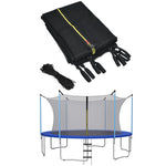 10FT Trampoline Net Replacement Weather-Resistant Trampoline Safety Enclosure with Double-Headed Zipper for 6 Poles