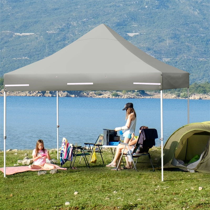 10' x 10' Pop up Canopy Tent Commercial Instant Canopy with 5 Removable Zippered Sidewalls & Adjustable Awning