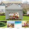 10' x 10' 5 Sidewalls Outdoor Pop up Gazebo Party Canopy Tent with Adjustable Awning