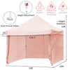 10' x 10' 5 Sidewalls Outdoor Pop up Gazebo Party Canopy Tent with Adjustable Awning