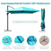 10' x 13' Rectangular Offset Cantilever Patio Umbrella with 360° Rotation Function
