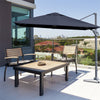 10 x 10 FT Patio Offset Cantilever Umbrella Outdoor Hanging Sun Umbrella with 360° Rotation Tilt & Cross Base