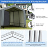 10' x 16' Heavy-Duty Carport Car Canopy Metal Portable Garage Car Shelter with 2 Removable Doors