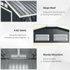 11' x 8' Large Metal Storage Shed Outdoor Backyard Storage Cabinet Garden Tool House with 4 Vents & Lockable Double Sliding Door