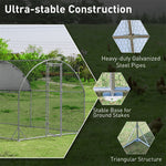 12.5ft Metal Chicken Coop Run Galvanized Walk-in Poultry Cage Hen House Outdoor Rabbit Hutch with Cover
