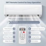 12000 BTU Ductless Mini Split Air Conditioner 20 SEER2 115V Wall-Mounted AC Unit with Heat Pump