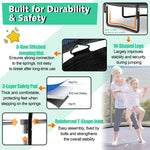 10FT Outdoor Recreational Trampoline with Enclosure Net Safety Pad & Ladder for Kids Adults