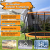 12FT Outdoor Recreational Trampoline with Enclosure Net Safety Pad & Ladder for Kids Adults