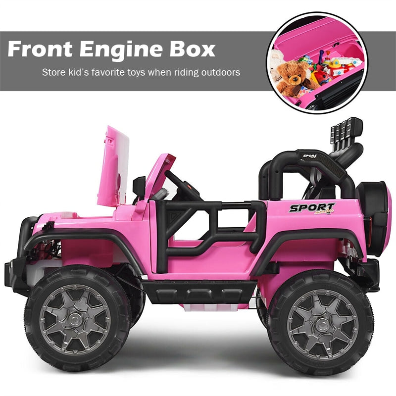 2-Seater Kids Ride on Truck 12V Battery Powered Electric Vehicle with Remote Control & Lights