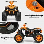 12V Kids Ride On ATV Quad 4-Wheeler Ride On Toy Car Electric Vehicle with LED Lights & Music