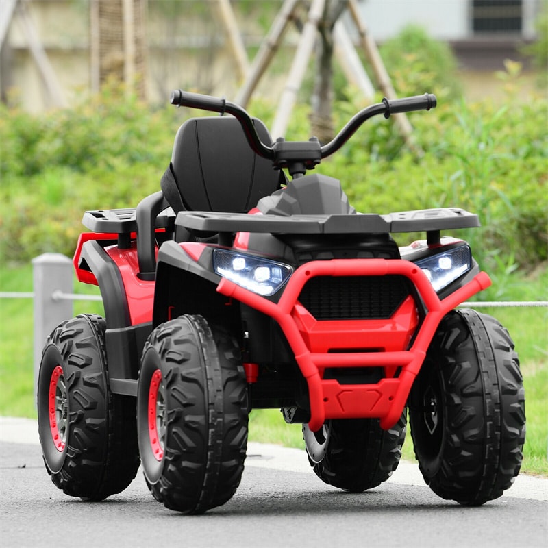 12V Kids Ride-on 4-Wheeler ATV Quad Electric Vehicle with LED Lights MP3