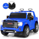2 Seater Kids Ride on Truck 12V Licensed GMC Battery Powered Electric Car with Remote Control & Storage Box