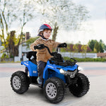 Kids Ride-On ATV 12V Battery Powered Electric Ride on 4 Wheeler Quad Car with Storage Basket & Music Headlights for 3-8 Years Old
