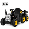 12V Kids Ride on Tractor Electric Vehicle Toy with Trailer, Remote Control & 3-Gear-Shift Ground Loader