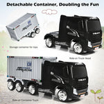 12V Kids Semi-Truck Ride On Car with Storage Container and Remote Control