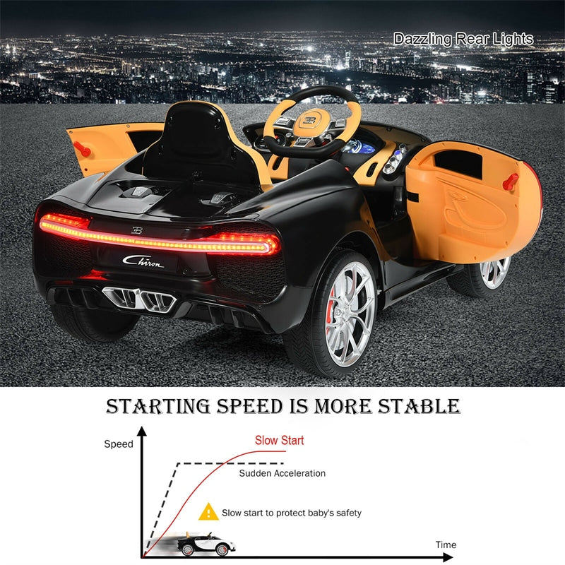 12V Bugatti Chiron Kids Electric Ride on Car with Remote Control