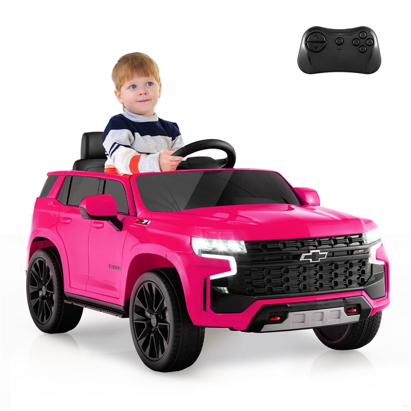 12V Kids Ride On Truck SUV Chevrolet Tahoe Battery Powered Electric Car with Remote Control Light Music