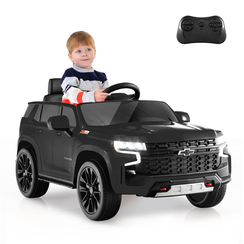 Kids Ride On Truck 12V Licensed Chevrolet Tahoe Battery Powered Electric SUV Car with Remote Control Light Music