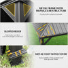 12' x 10' Double Vented Roof Hardtop Gazebo 2-Tier Outdoor Galvanized Steel Canopy