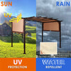 12 x 9 FT Outdoor Metal Pergola Heavy-Duty Patio Retractable Shade Pergola with Sliding Sun Shade Canopy