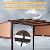 12 x 9 FT Metal Pergola Heavy-Duty Patio Retractable Pergola Outdoor Gazebo Canopy Sun Shelter with Sliding Sun Shade Canopy
