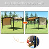 12 x 9 FT Outdoor Metal Pergola Heavy-Duty Patio Retractable Shade Pergola with Sliding Sun Shade Canopy