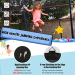 12FT Outdoor Recreational Trampoline Combo Bounce Jump with Enclosure Net Basketball Hoop Non-Slip Ladder