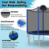 12FT Outdoor Recreational Trampoline with Safety Enclosure Combo Bounce Jump Trampoline with Basketball Hoop & Ladder