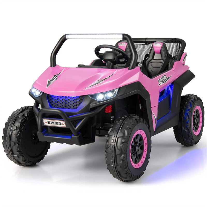 2-Seater Kids Ride On Car 12V Battery Powered Electric UTV with Remote Control & Storage Bag