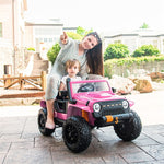 12V Parent-Child Ride-On Truck Off-Road Electric Car with Remote Control & LED Lights