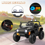 12V Parent-Child Ride-On Truck Off-Road Electric Car with Remote Control & LED Lights