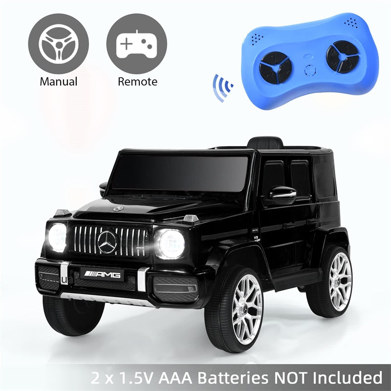 Kids Ride On Car 12V Licensed Mercedes-Benz G63 Battery Powered Electric Vehicle with Remote Control & Double Open Doors