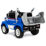 12V Licensed Freightliner Kids Ride on Dump Truck with Remote Control Rear Loader Easy-Drag System Lights Music